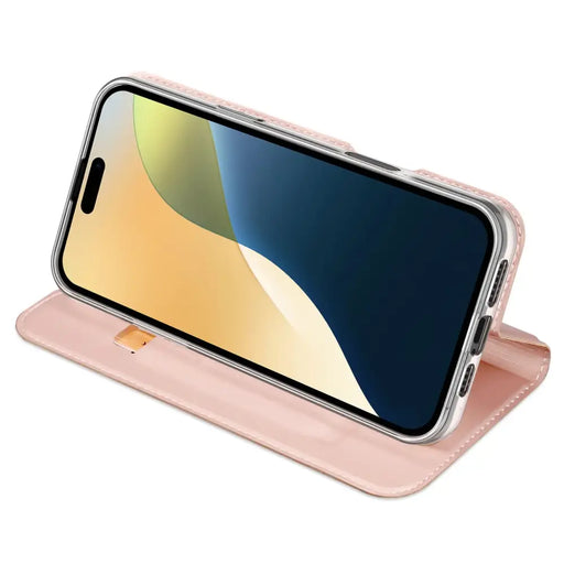 Dux Ducis Skin Pro iPhone 16 Case with Flap and Card Slot - Pink - Cell phone cases and covers<<<HurtelXML
