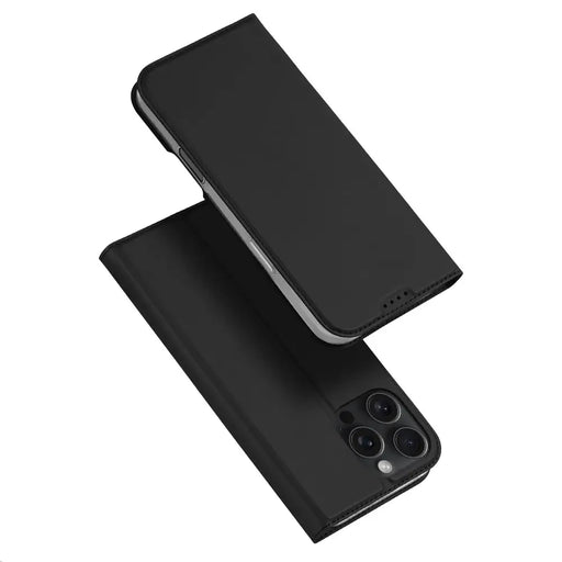 Dux Ducis Skin Pro iPhone 16 Pro Case with Flip and Card Slot - Black - Cell phone cases and covers<<<HurtelXML
