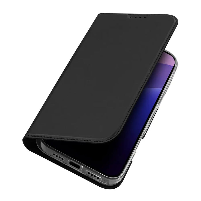 Dux Ducis Skin Pro iPhone 16 Pro Case with Flip and Card Slot - Black - Cell phone cases and covers<<<HurtelXML