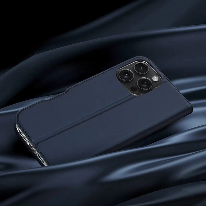 Dux Ducis Skin Pro iPhone 16 Pro Max Case with Flip and Card Slot - Blue - Cell phone cases and covers<<<HurtelXML
