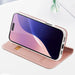 Dux Ducis Skin Pro iPhone 16 Pro Max Case with Flip and Card Slot - Pink - Cell phone cases and covers<<<HurtelXML