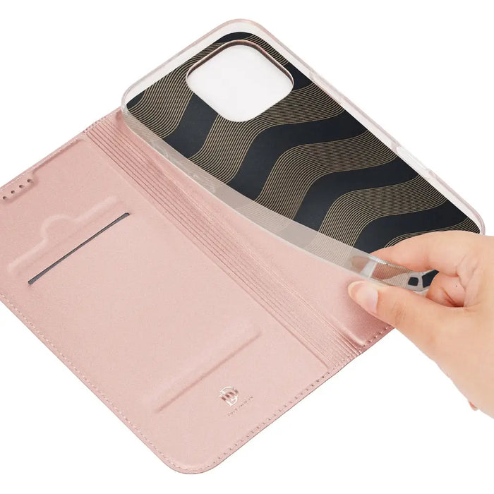 Dux Ducis Skin Pro iPhone 16 Pro Max Case with Flip and Card Slot - Pink - Cell phone cases and covers<<<HurtelXML