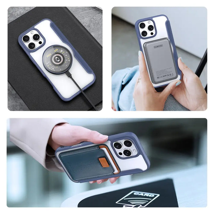 Dux Ducis Skin X Pro Case for iPhone 16 Pro Max with MagSafe and Flip - Blue - Cell phone cases and covers<<<HurtelXML