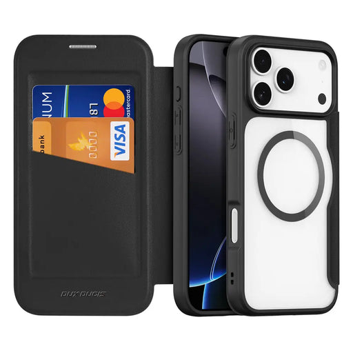 Dux Ducis Skin X Pro Case for iPhone 17 Pro Max with Wallet MagSafe Compatible - Black - Cell phone cases
