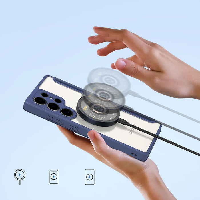 Dux Ducis Skin X Pro case for Samsung Galaxy S25 Ultra with MagSafe and wallet - blue - Cell phone cases