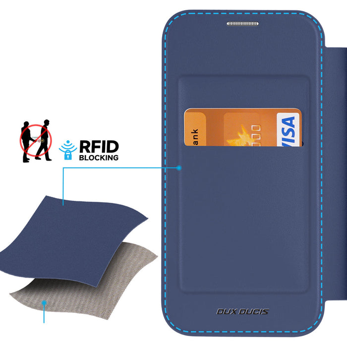 Dux Ducis Skin X Pro case for Samsung S24+ with magnetic ring and flap - blue - Cell phone cases and covers<<<HurtelXML