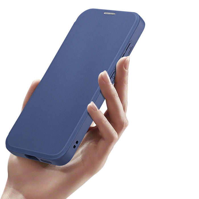 Dux Ducis Skin X Pro case for Samsung S24+ with magnetic ring and flap - blue - Cell phone cases and covers<<<HurtelXML