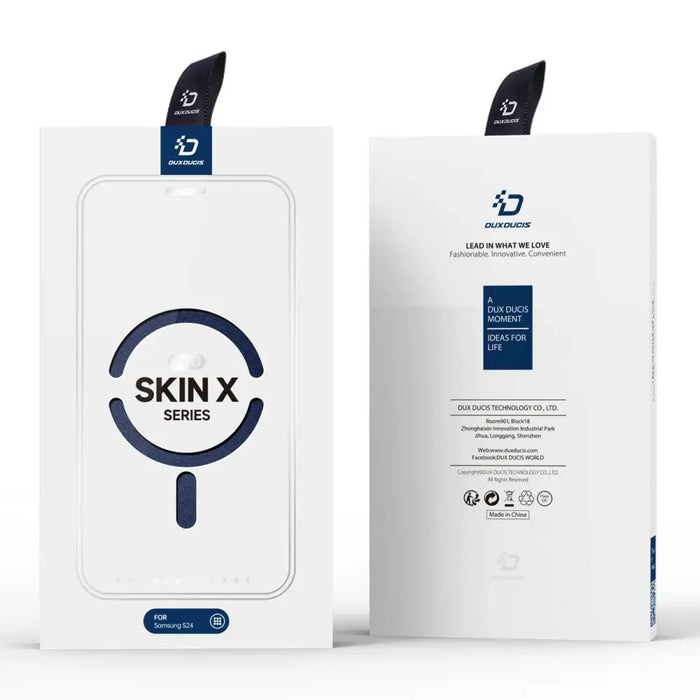 Dux Ducis Skin X Pro case for Samsung S24 with magnetic ring and flap - blue - Cell phone cases and covers<<<HurtelXML