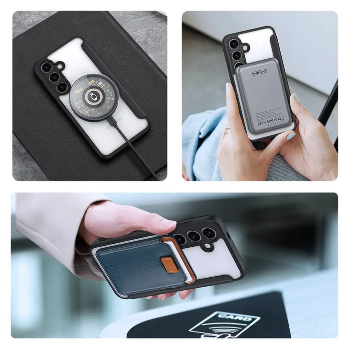 Dux Ducis Skin X Pro case for Samsung S24 with magnetic ring and flap - black - Cell phone cases and covers<<<HurtelXML