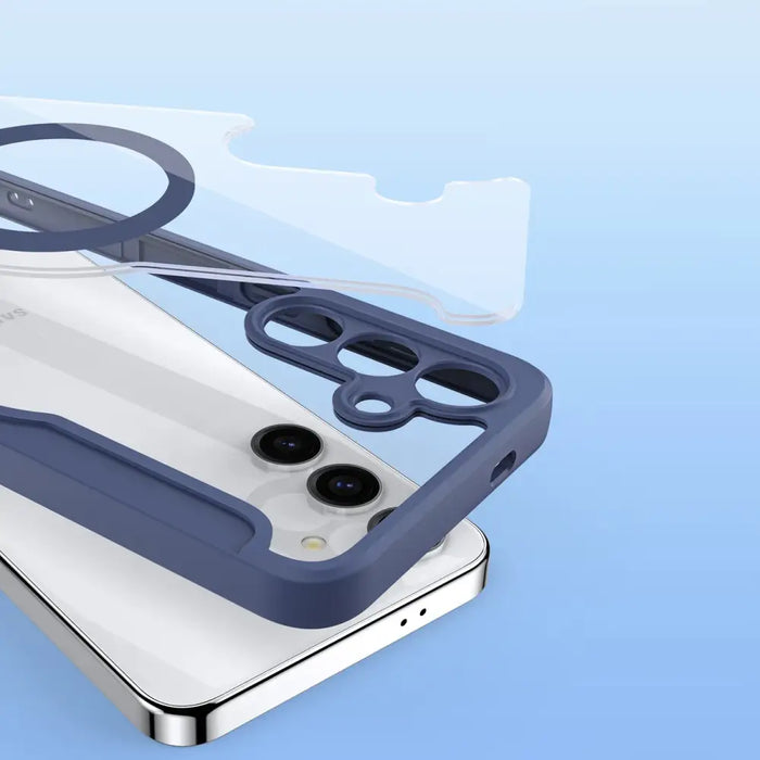 Dux Ducis Skin X Pro case for Samsung S24 with magnetic ring and flap - blue - Cell phone cases and covers<<<HurtelXML