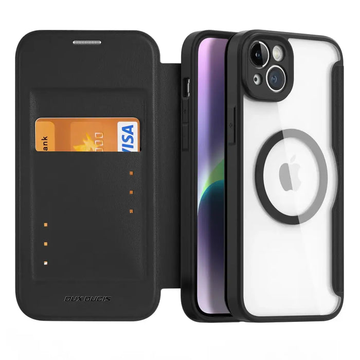 Dux Ducis Skin X Pro Case iPhone 14 Plus Magnetic MagSafe Flip Case Black - Cell phone cases and covers<<<HurtelXML