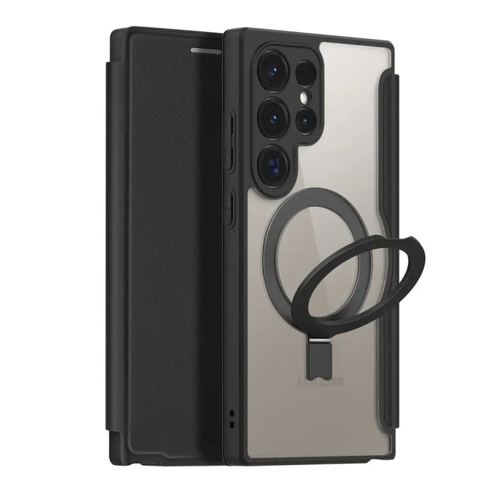 Dux Ducis Skin X Pro case with flap and magnetic ring for Samsung S24 Ultra - black - Cell phone cases