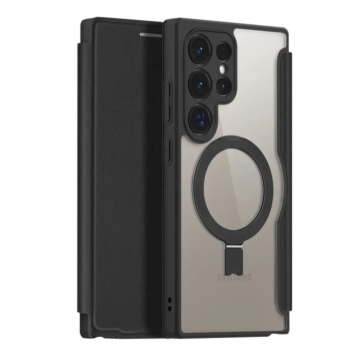 Dux Ducis Skin X Pro case with flap and magnetic ring for Samsung S24 Ultra - black - Cell phone cases