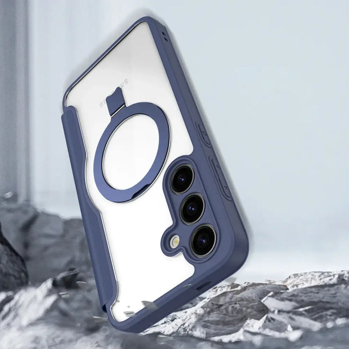 Dux Ducis Skin X Pro case with magnetic ring / stand for Samsung S24 - blue - Cell phone cases and covers<<<HurtelXML