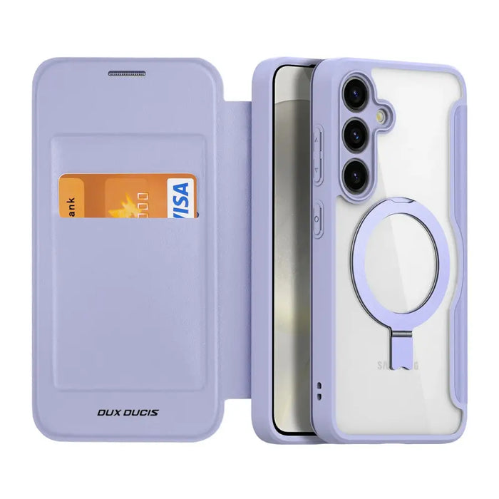 Dux Ducis Skin X Pro case with magnetic ring / stand for Samsung S24 - purple - Cell phone cases and covers<<<HurtelXML