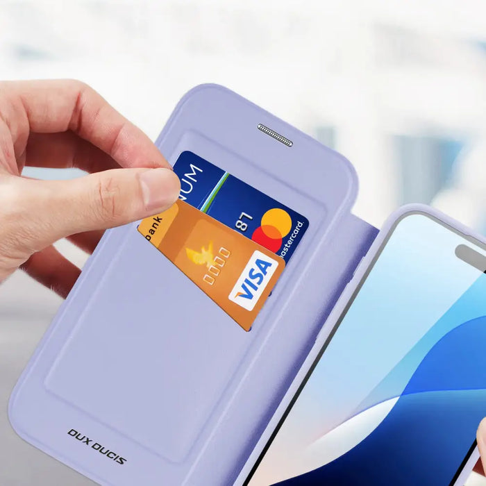 Dux Ducis Skin X Pro iPhone 16 Pro Case with MagSafe and Flip Cover - Purple - Cell phone cases and covers<<<HurtelXML