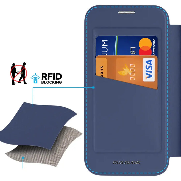 Dux Ducis Skin X Pro iPhone 16 Pro Case with MagSafe and Flip Cover - Blue - Cell phone cases and covers<<<HurtelXML