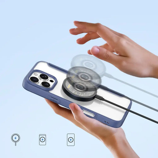 Dux Ducis Skin X Pro iPhone 16 Pro Case with MagSafe and Flip Cover - Blue - Cell phone cases and covers<<<HurtelXML