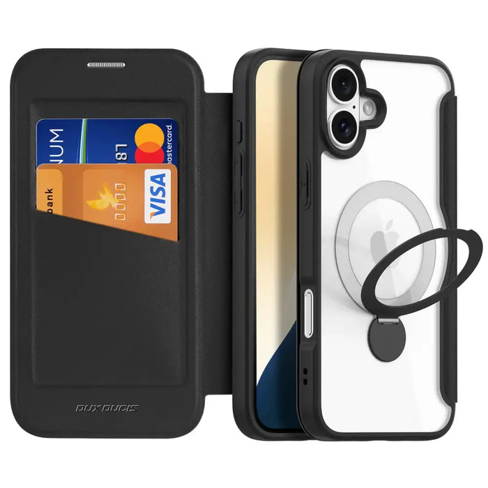 Dux Ducis Skin X Pro iPhone 16 Case with MagSafe Flip and Stand - Black - Cell phone cases and covers<<<HurtelXML