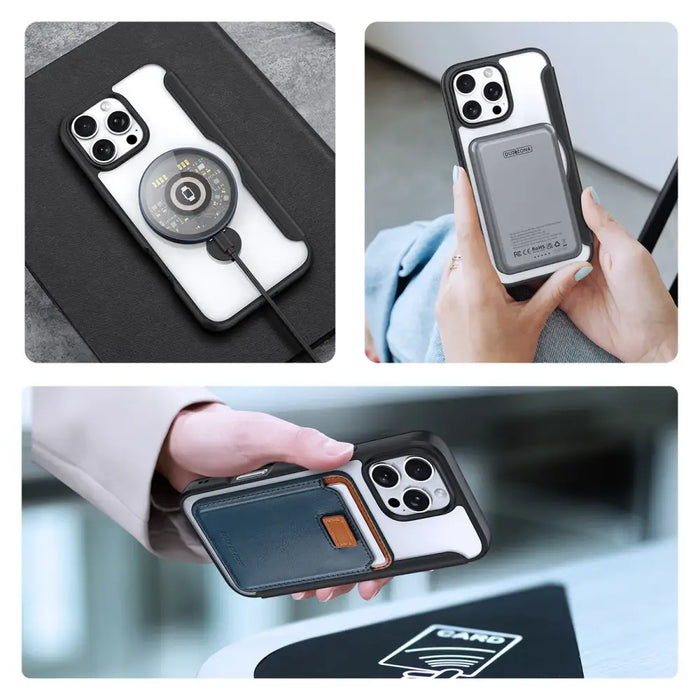 Dux Ducis Skin X Pro iPhone 16 Pro Case with MagSafe Flip and Stand - Black - Cell phone cases and covers<<<HurtelXML