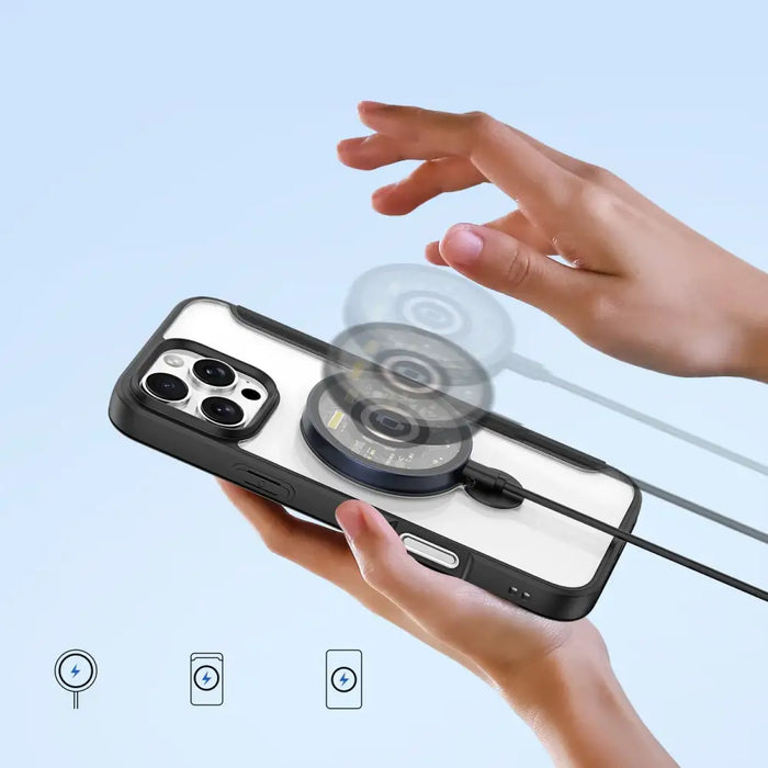 Dux Ducis Skin X Pro iPhone 16 Pro Case with MagSafe Flip and Stand - Black - Cell phone cases and covers<<<HurtelXML