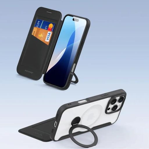 Dux Ducis Skin X Pro iPhone 16 Pro Case with MagSafe Flip and Stand - Black - Cell phone cases and covers<<<HurtelXML