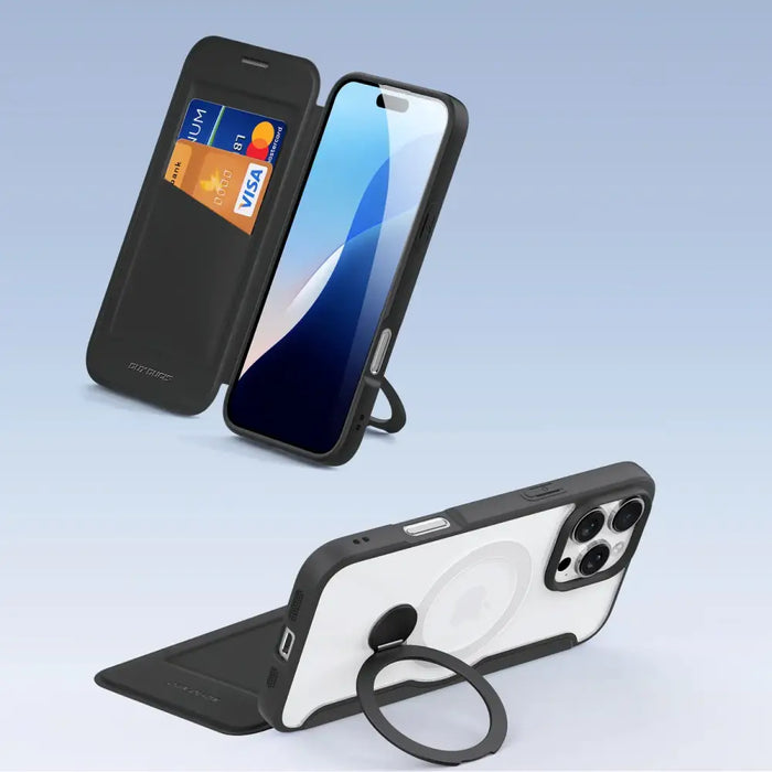 Dux Ducis Skin X Pro iPhone 16 Pro Case with MagSafe Flip and Stand - Black - Cell phone cases and covers<<<HurtelXML