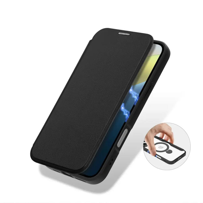 Dux Ducis Skin X Pro iPhone 16 Case with MagSafe Flip and Stand - Black - Cell phone cases and covers<<<HurtelXML