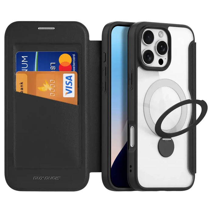 Dux Ducis Skin X Pro iPhone 16 Pro Case with MagSafe Flip and Stand - Black - Cell phone cases and covers<<<HurtelXML