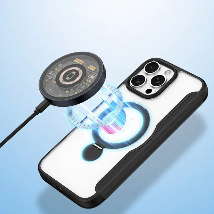 Dux Ducis Skin X Pro iPhone 16 Pro Case with MagSafe Flip and Stand - Black - Cell phone cases and covers<<<HurtelXML