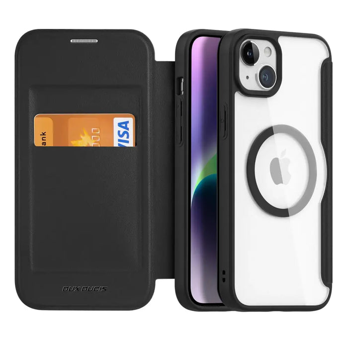 Dux Ducis Skin X Pro Magnetic Flip MagSafe Case iPhone 15 Plus - Black - Cell phone cases and covers<<<HurtelXML