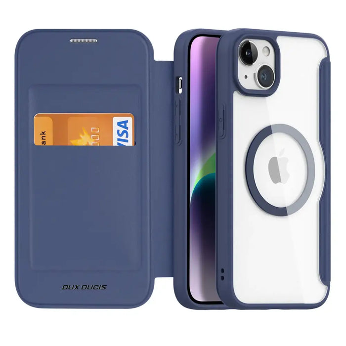 Dux Ducis Skin X Pro Magnetic Flip MagSafe Case iPhone 15 Plus - Blue - Cell phone cases and covers<<<HurtelXML