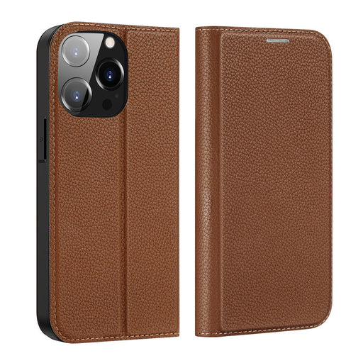 Dux Ducis Skin X2 case for iPhone 14 Pro case with magnetic flap brown - Cell phone cases and covers<<<HurtelXML