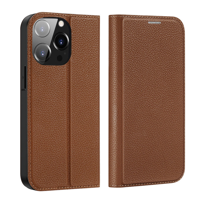 Dux Ducis Skin X2 case for iPhone 14 Pro case with magnetic flap brown - Cell phone cases and covers<<<HurtelXML