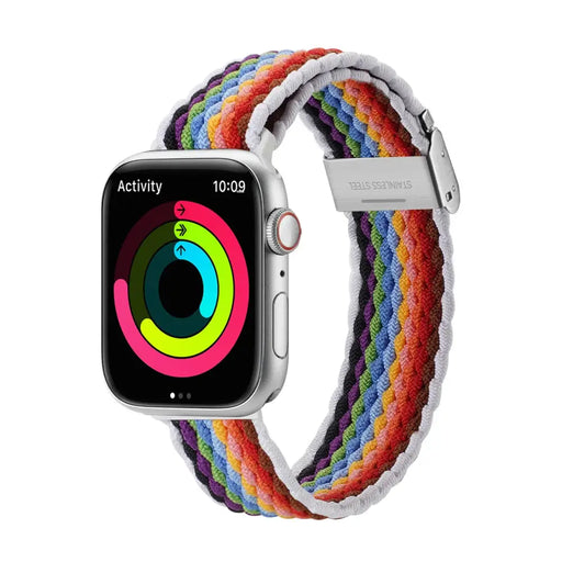 Dux Ducis Strap (Mixture II Version) Apple Watch SE strap 9 8 7 6 5 4 3 2 1 (41 40 38 mm) braided strap pale stripes