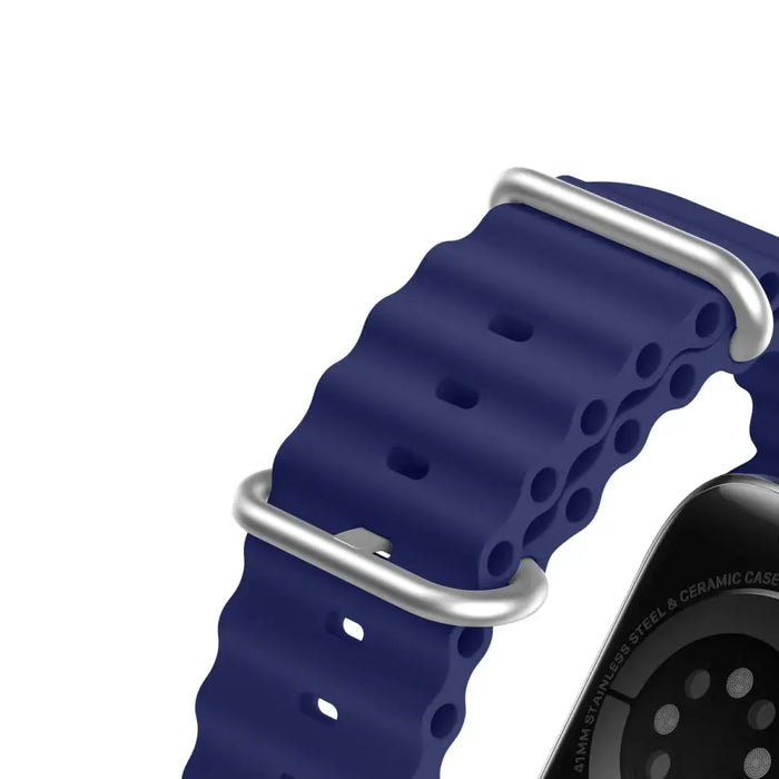 Dux Ducis Strap Watch Strap 9 / 8 / 7 / 6 / 5 / 4 / 3 / 2 / SE (41 / 40 / 38mm) Silicone Band Bracelet Navy Blue