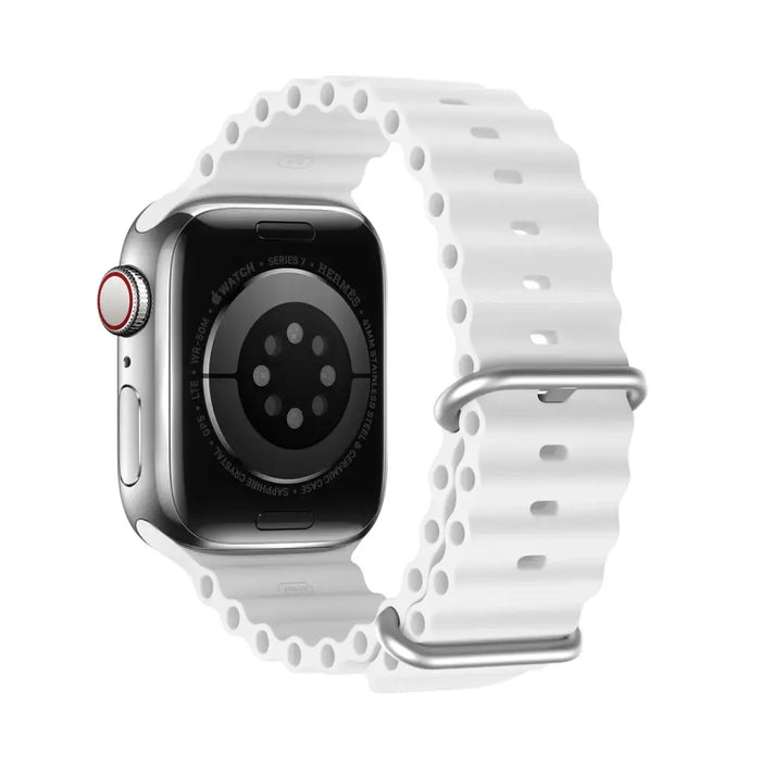 Dux Ducis Strap Watch Strap 9 / 8 / 7 / 6 / 5 / 4 / 3 / 2 / SE (41 / 40 / 38mm) Silicone Band Bracelet White (OceanWave