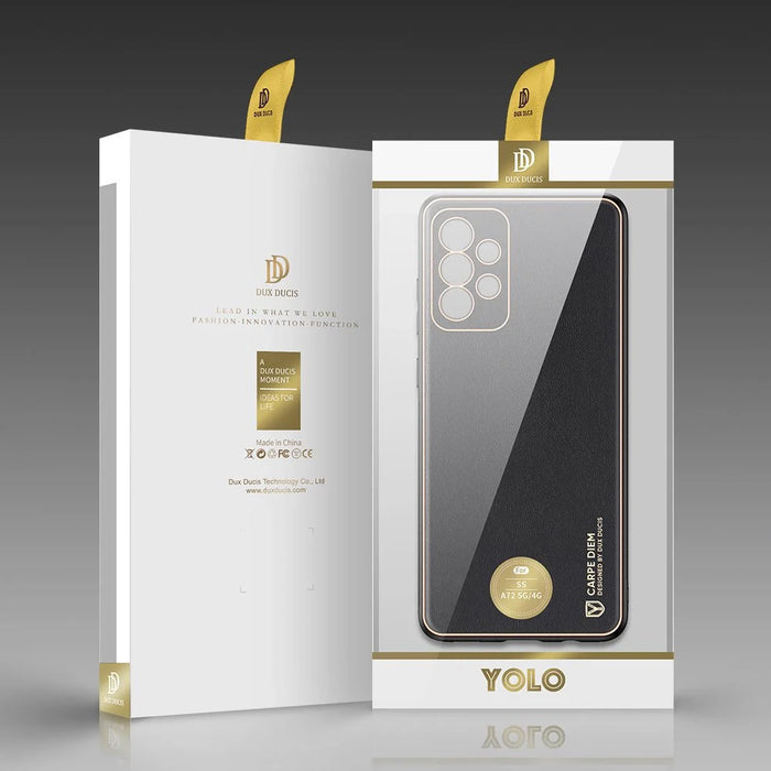 Dux Ducis Yolo elegant case made of soft TPU and PU leather for Samsung Galaxy A72 4G black - Cell phone cases