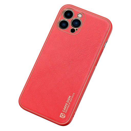 Dux Ducis Yolo elegant case made of soft TPU and PU leather for iPhone 13 Pro Max red - Cell phone cases