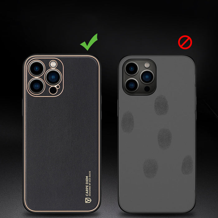 Dux Ducis Yolo elegant case made of soft TPU and PU leather for iPhone 13 Pro red - Cell phone cases