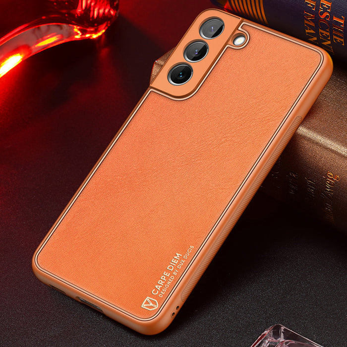 Dux Ducis Yolo elegant cover made of ecological leather for Samsung Galaxy S22 + (S22 Plus) orange - Cell phone cases