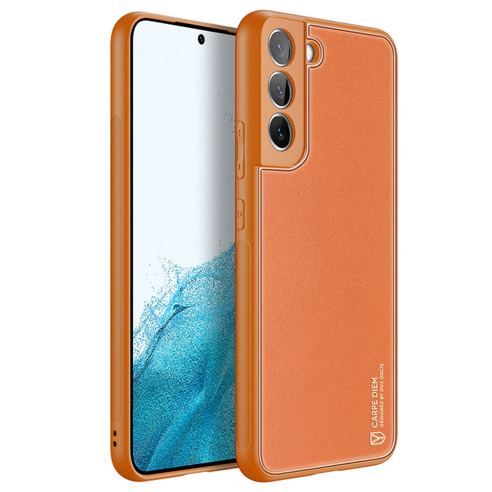 Dux Ducis Yolo elegant cover made of ecological leather for Samsung Galaxy S22 + (S22 Plus) orange - Cell phone cases