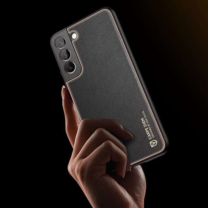Dux Ducis Yolo elegant cover made of ecological leather for Samsung Galaxy S22 + (S22 Plus) orange - Cell phone cases