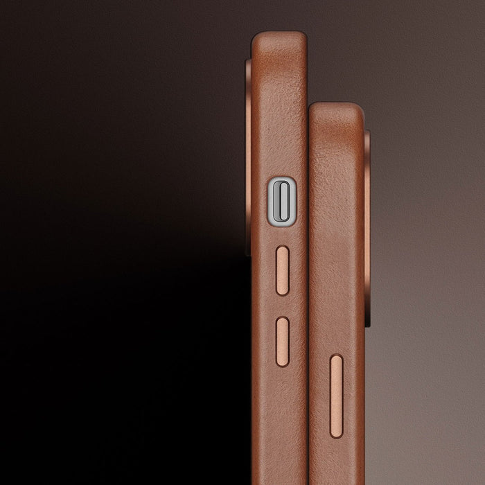 Dux Ducis Naples iPhone 14 Plus Magnetic Leather Case MagSafe Brown