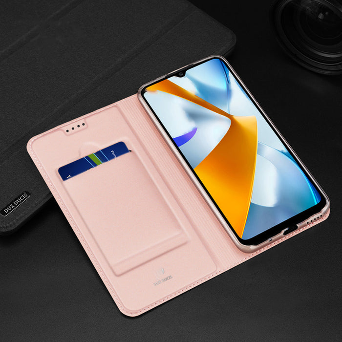 Dux Ducis Skin Pro case for Oppo Reno 8 flip cover card wallet stand blue