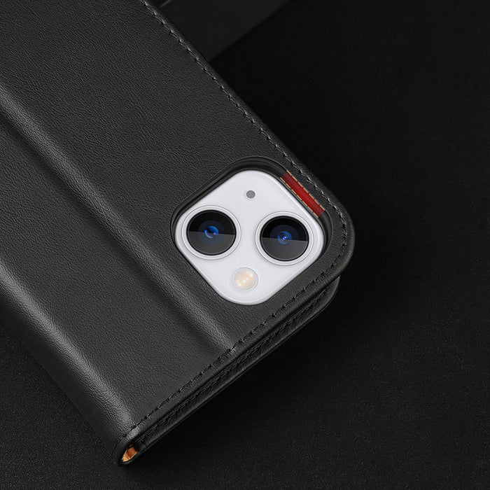 Dux Ducis Hivo Leather Flip Cover Genuine Leather Wallet for Cards and Documents iPhone 14 Plus Black