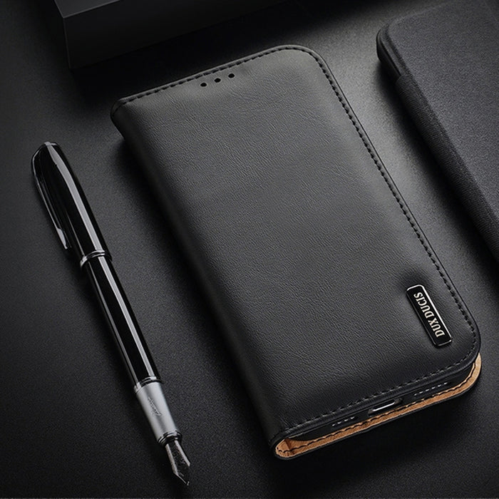 Dux Ducis Hivo Leather Flip Cover Genuine Leather Wallet for Cards and Documents iPhone 14 Pro Max Brown
