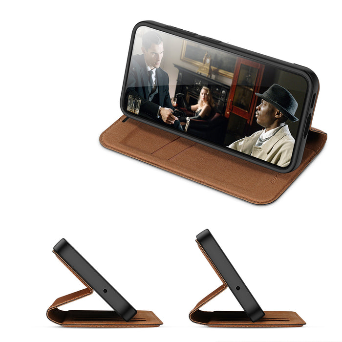 Dux Ducis Skin X2 case Samsung Galaxy S23+ flip case wallet stand brown