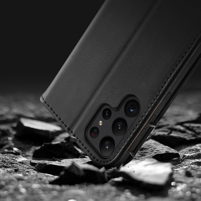 Dux Ducis Hivo case Samsung Galaxy S23+ flip case wallet stand RFID blocker black