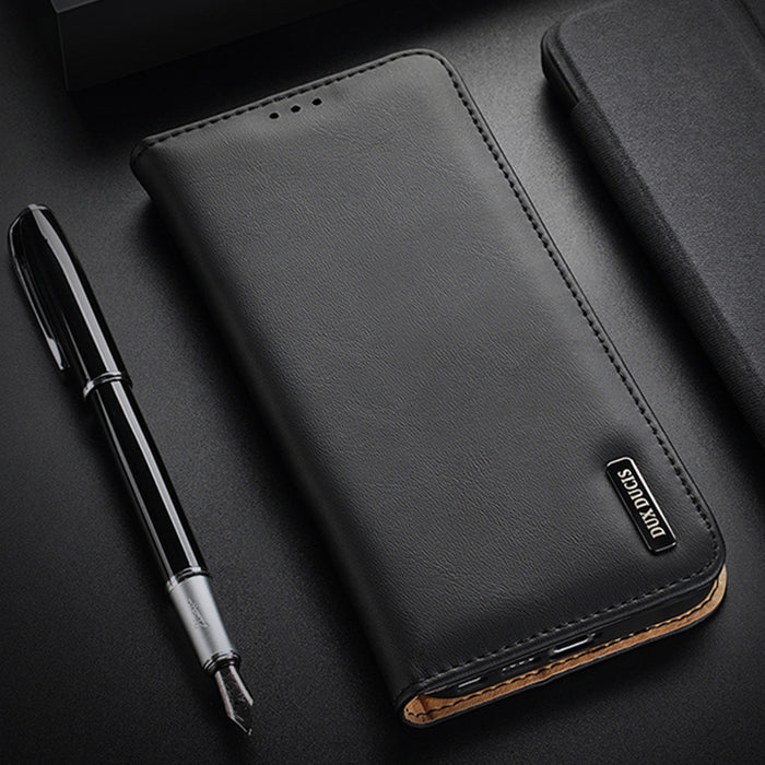 Dux Ducis Hivo case Samsung Galaxy S23+ flip cover wallet stand RFID blocking brown